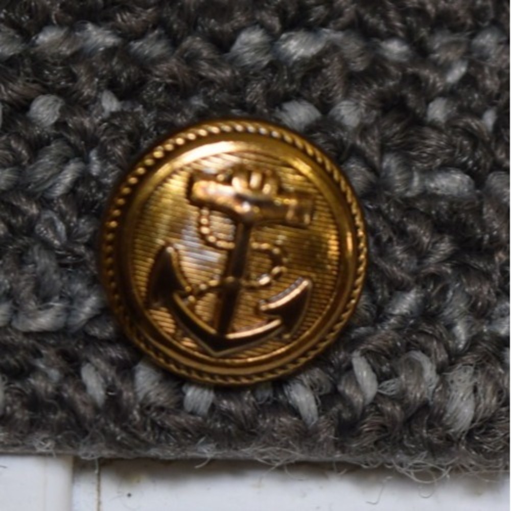 J Crew Blazer Jacket Gold Metal 1/2" Sleeve Button Anchor Crewcuts Ludlow
